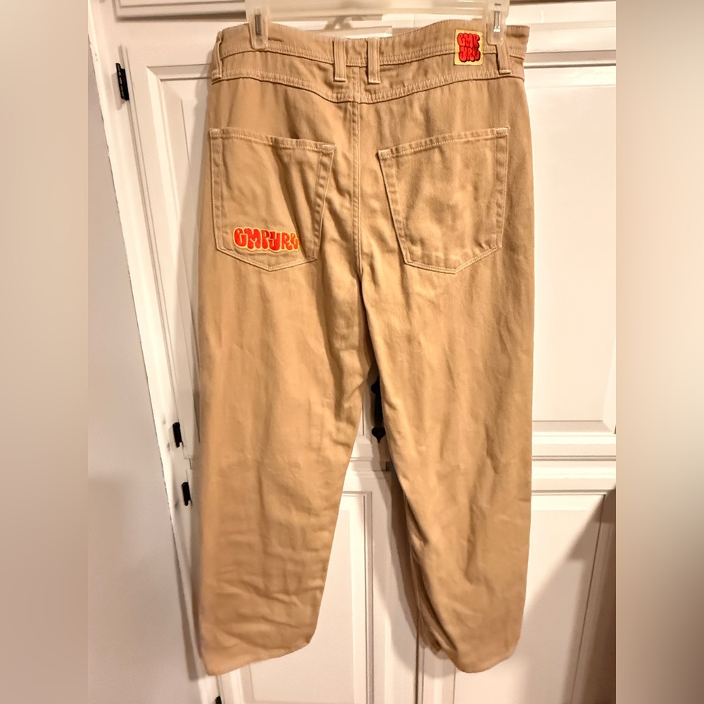 Empyre Embroidered Logo Khaki Skate Jeans